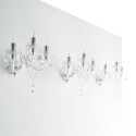 Wall chandelier clear/silver "Modern Classic Wall - 2'er set!